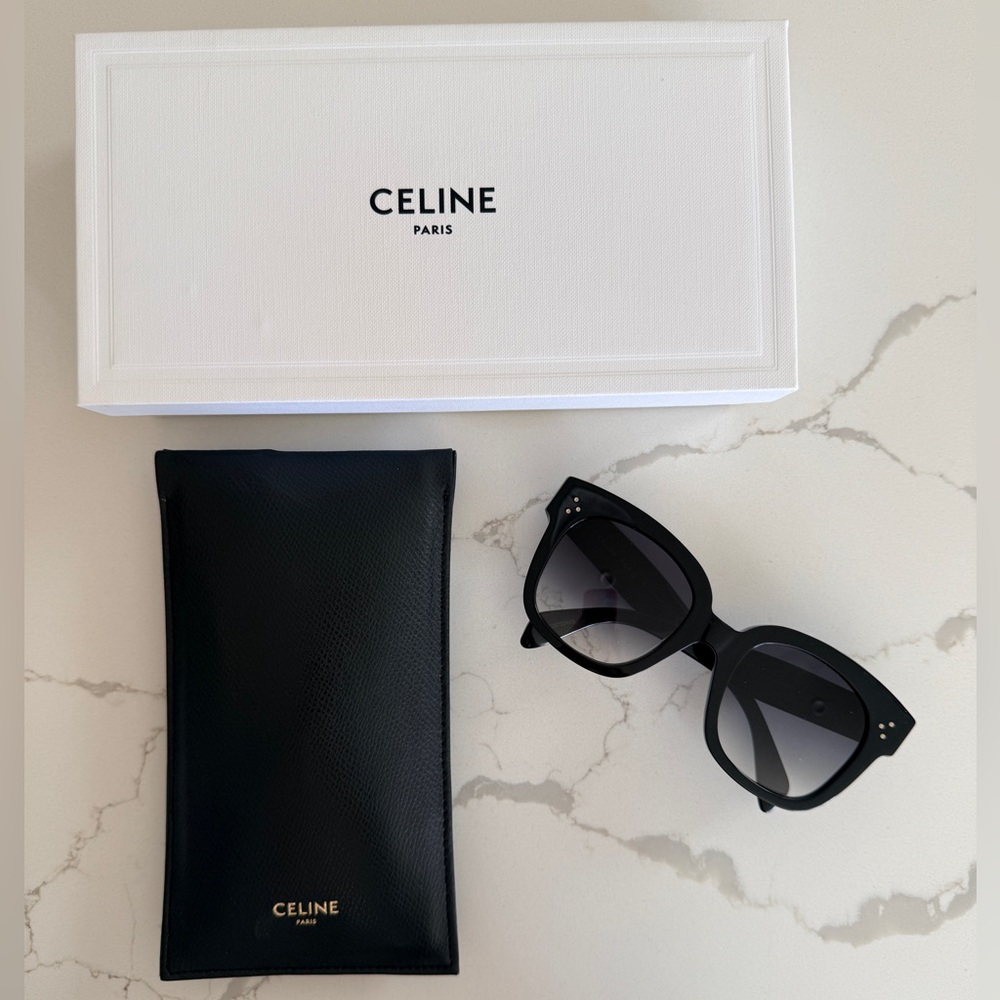 Celine Black CL4002UN Sunglasses with Case and Box